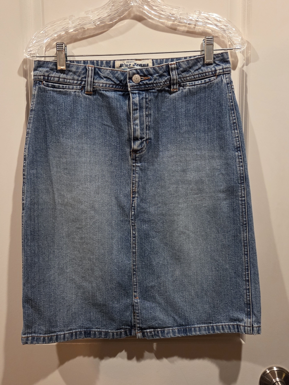 Vintage Old Navy Light Blue Denim Pencil Skirt